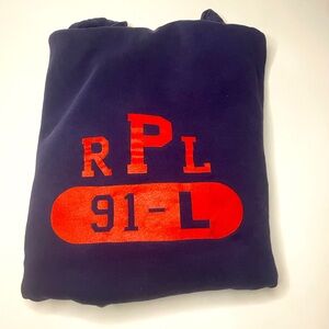 Vmtage👀🔥Ralph Lauren Navy Hoodie with Qrange RPL 91-L Print